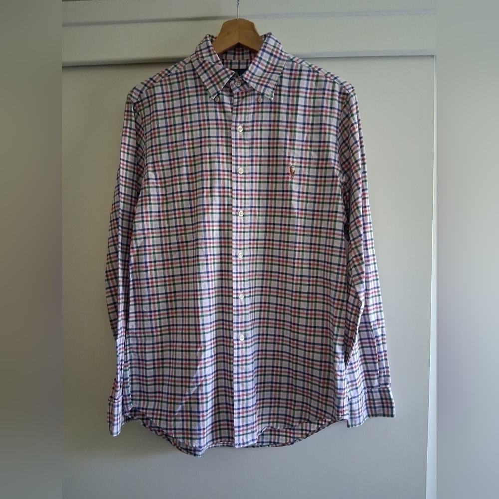 Ralph Lauren Plaid Button Front Longsleeve Shirt S Preppy Academia